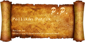 Pellikán Patrik névjegykártya